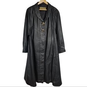 MIDNIGHT VELVET | vntage leather trench coat